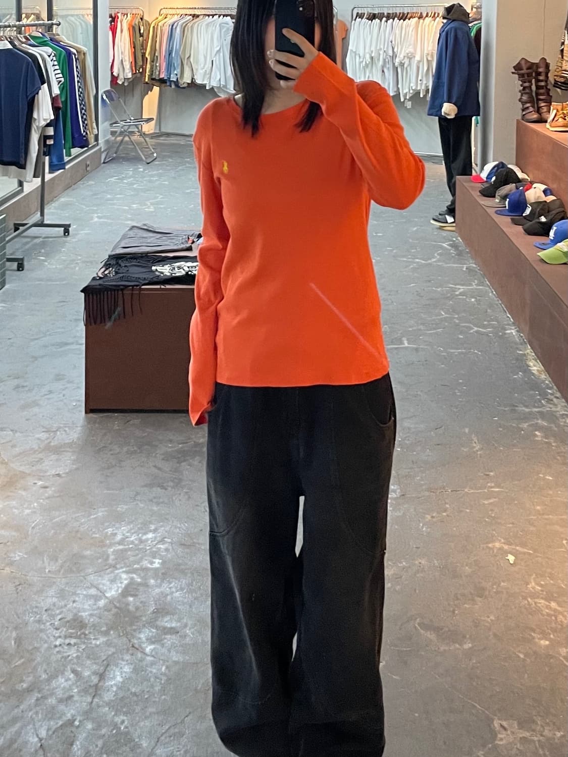 폴로 랄프로렌 포니로고 오렌지 슬리브티 H1232 상품이미지1