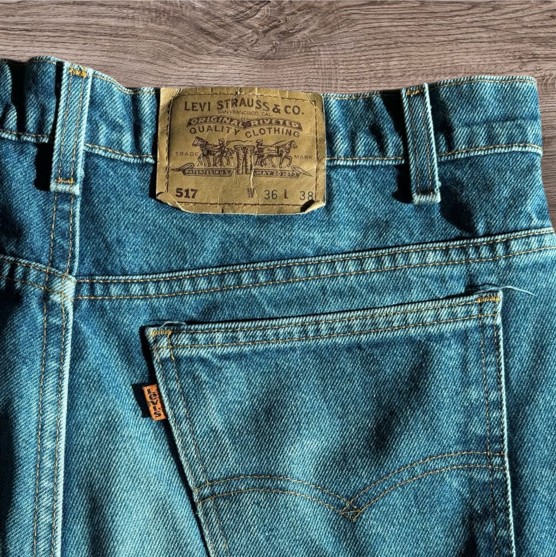 90s Levis 517 orange tab shorts 상품이미지4