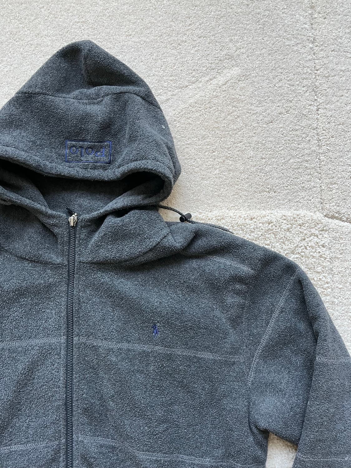 폴로 감성 플리스 퀼팅 후드 집업 (103-105) 상품이미지3