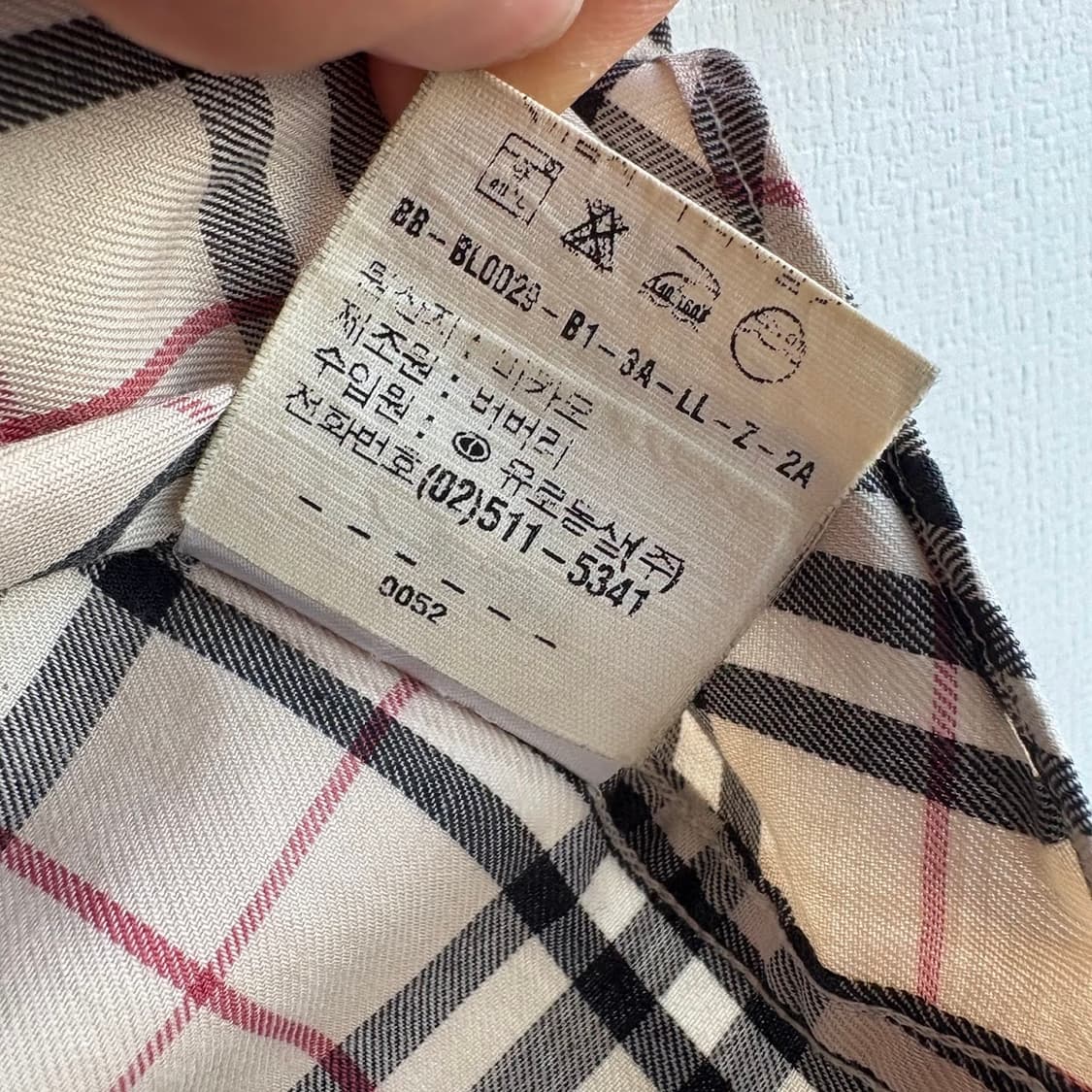 버버리 우먼 체크 반팔 셔츠 상품이미지6