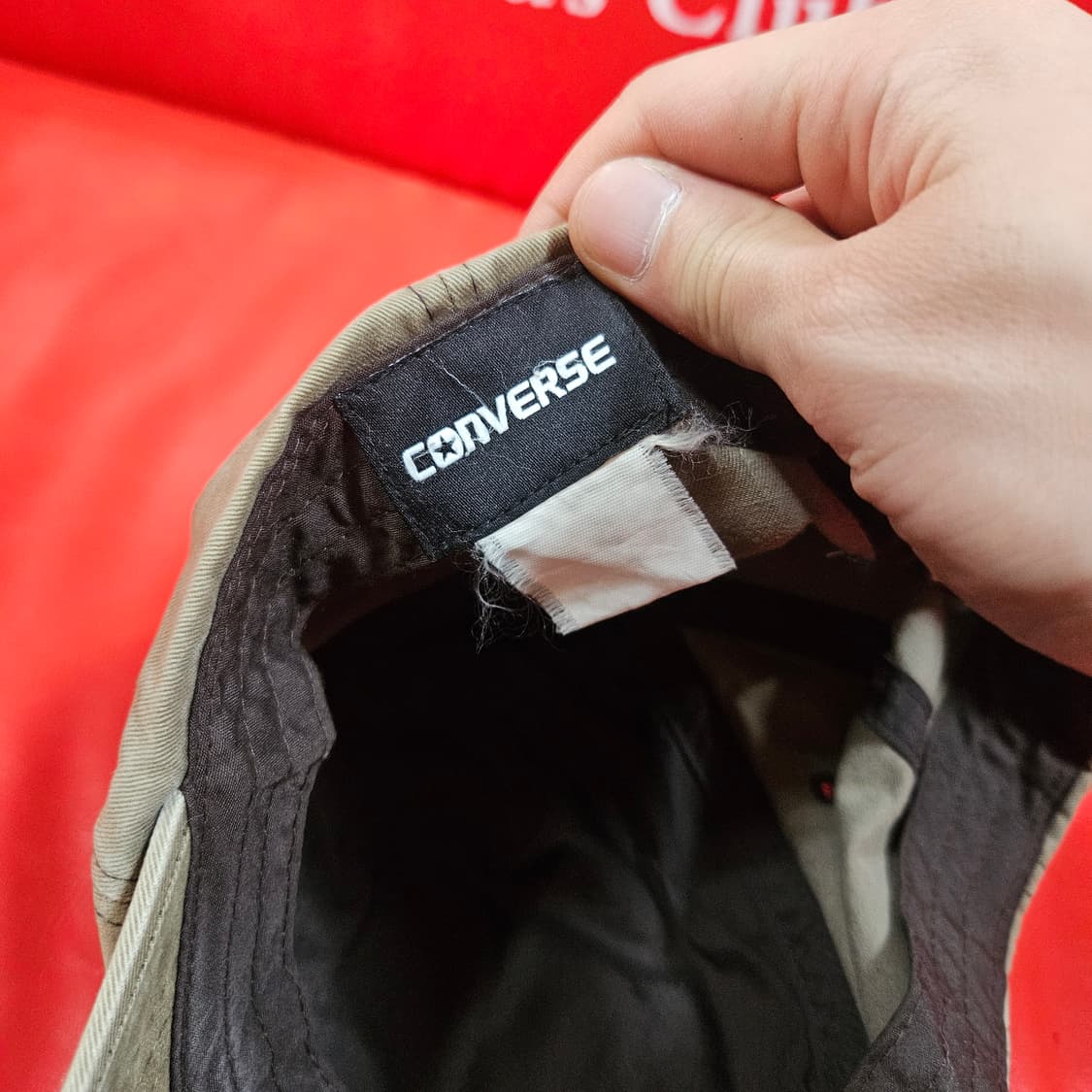 컨버스(Converse) y2k 워싱 빈티지 카키 볼캡  상품이미지5