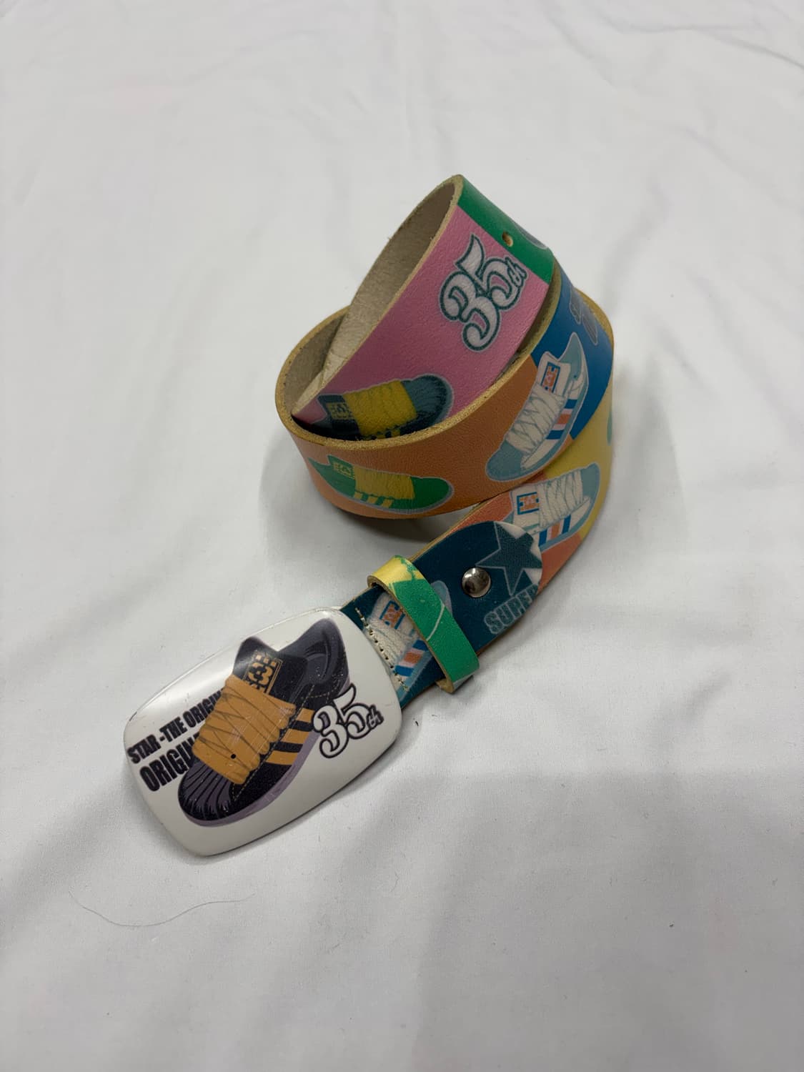 35th 슈즈 그래픽 빈티지 레더 벨트 상품이미지1