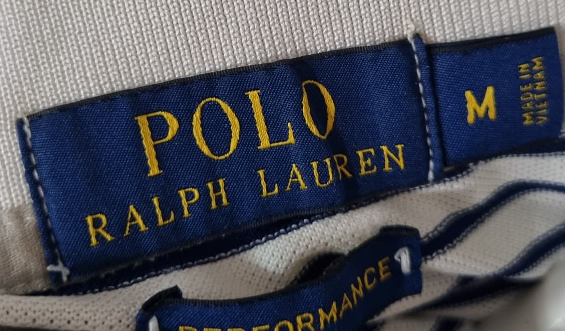 오버핏 M ) 폴로랄프로렌 화이트+네이비 스트라이프 PK 반팔티 상품이미지3