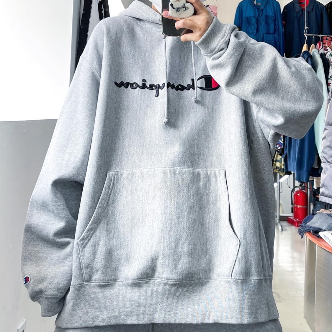 챔피언 리버스 위브 스펠아웃 헤비스웻 후드티 상품이미지1