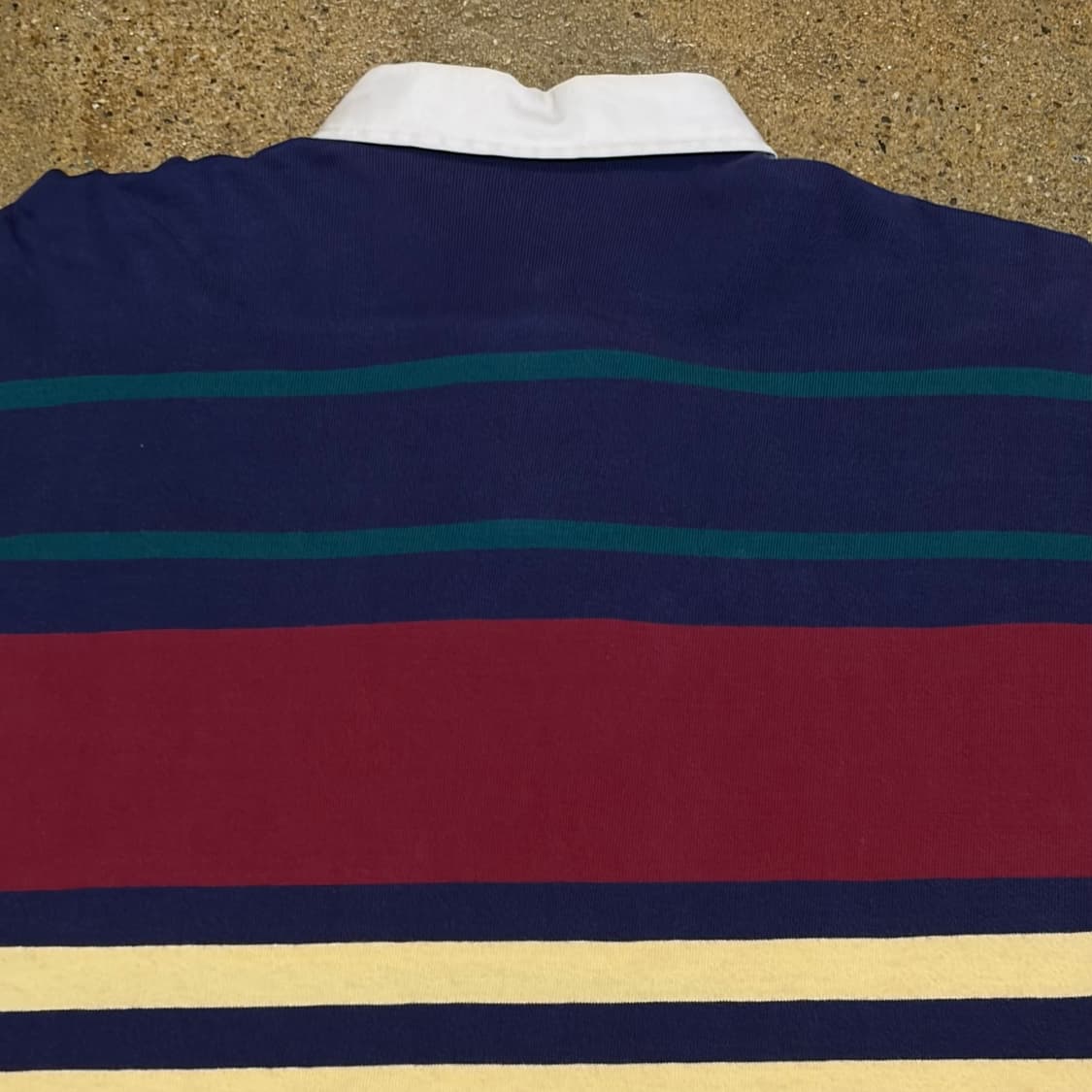 90s Made in USA 미국 빈티지 간트 스트라이프 럭비티 카라티  상품이미지7