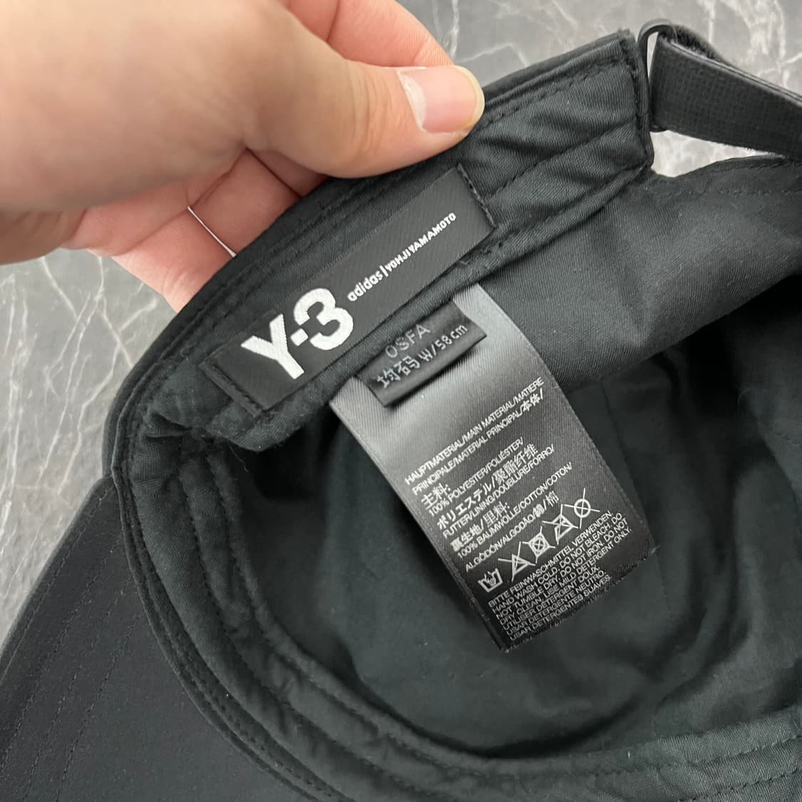 Y-3 로고 볼캡 블랙 상품이미지5