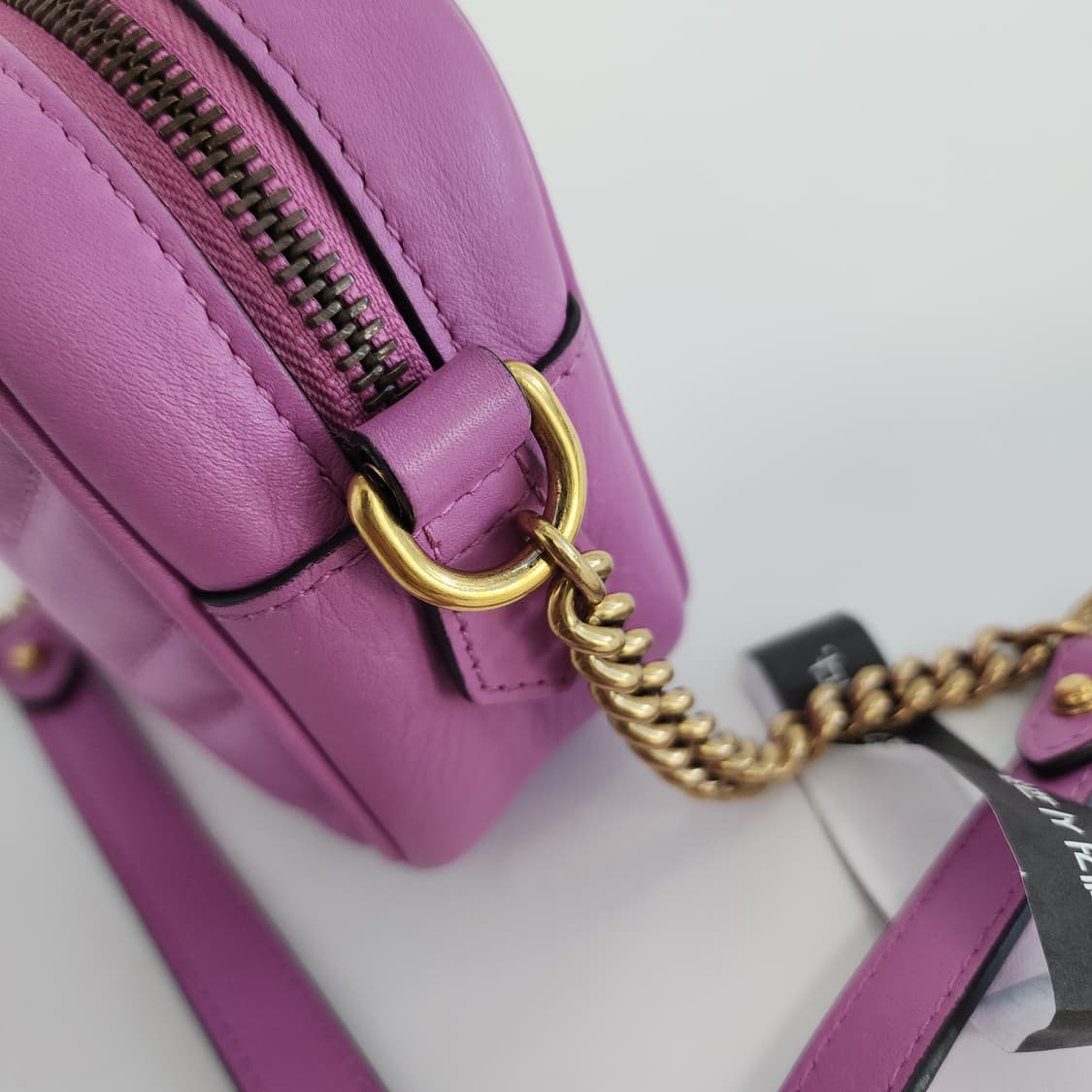 상태최상 구찌 GG 마몽 레더 미니 숄더 크로스백 핑크 상품이미지4