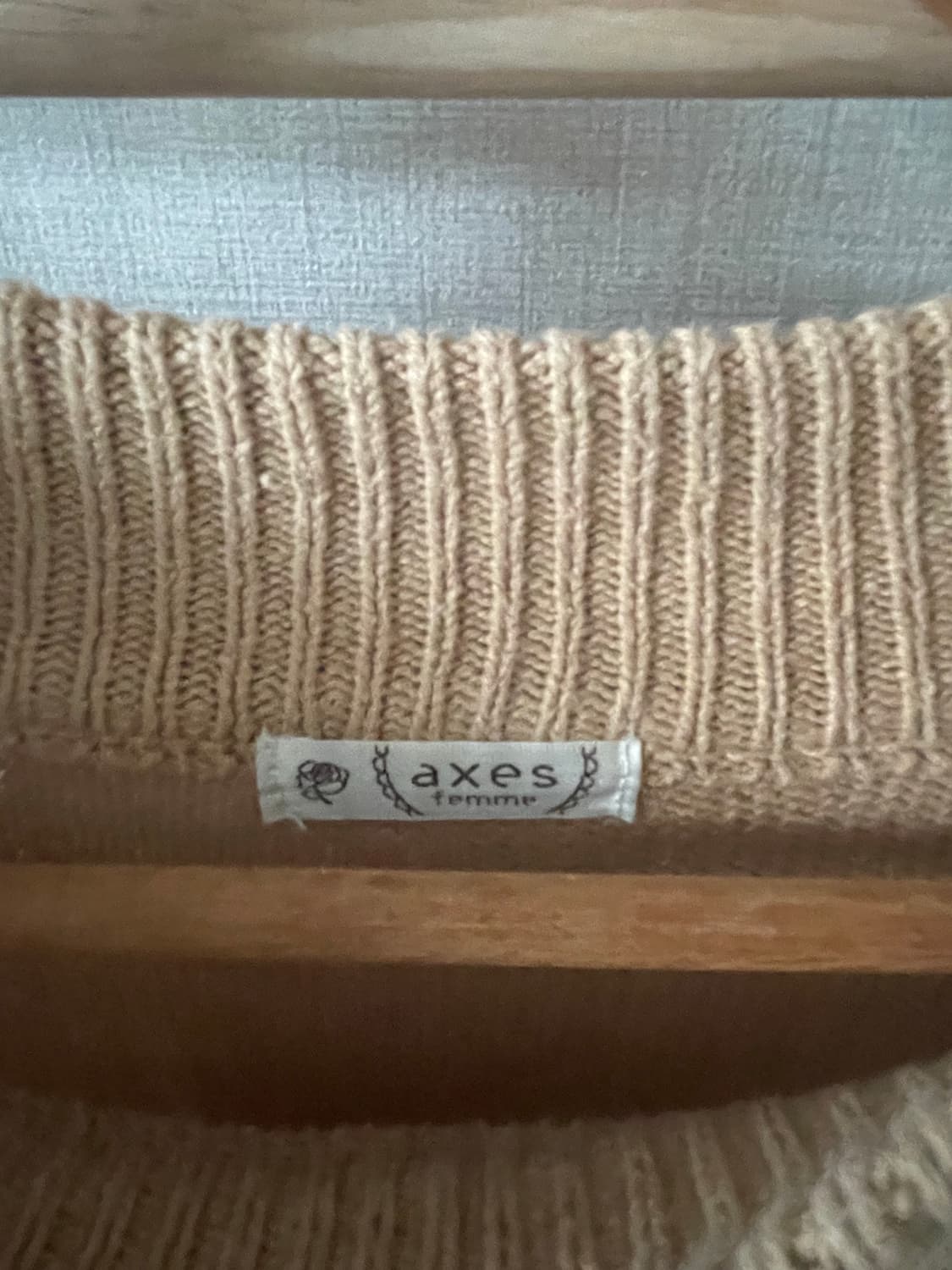 모리걸 빈티지 엑시즈팜 베이지 니트 롱원피스 상품이미지2