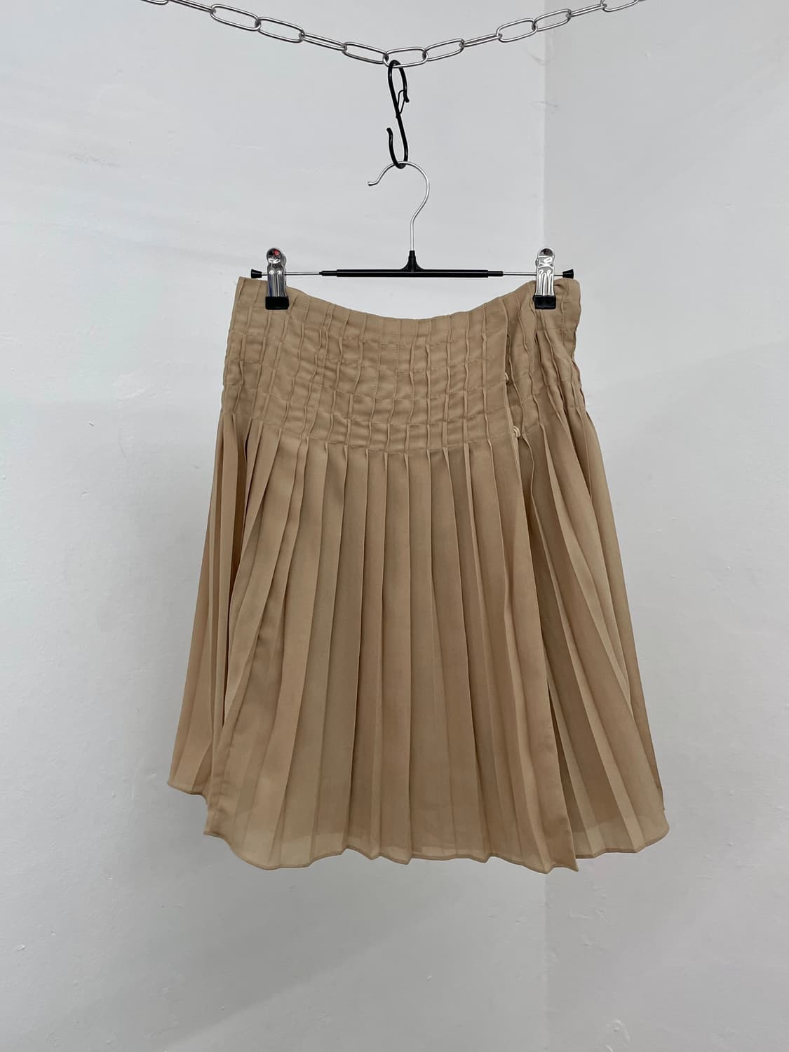 라떼 플리츠 버튼 스커트 상품이미지2