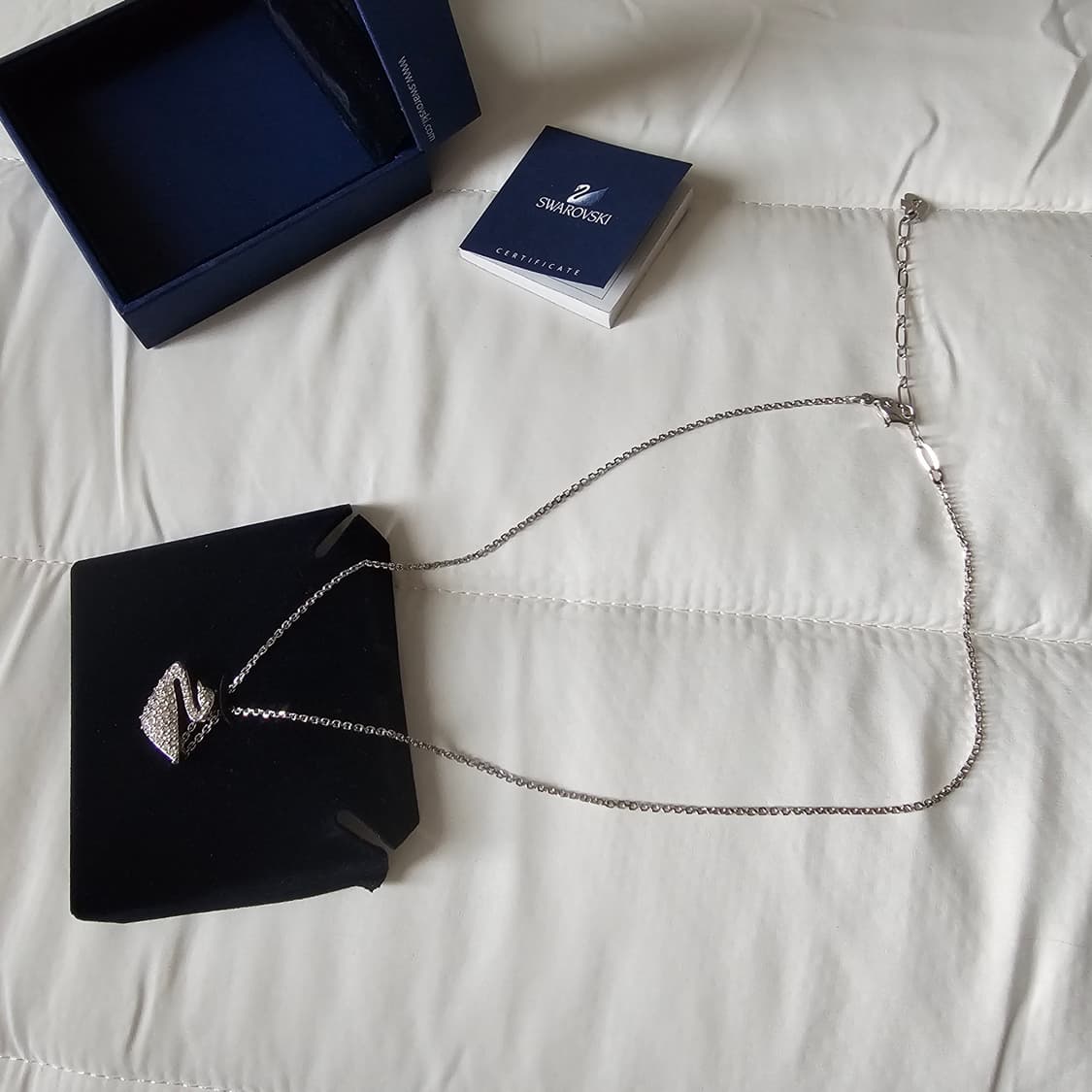 스와로브스키 백조 스완 목걸이 펜던트 2~3회착 상품이미지2