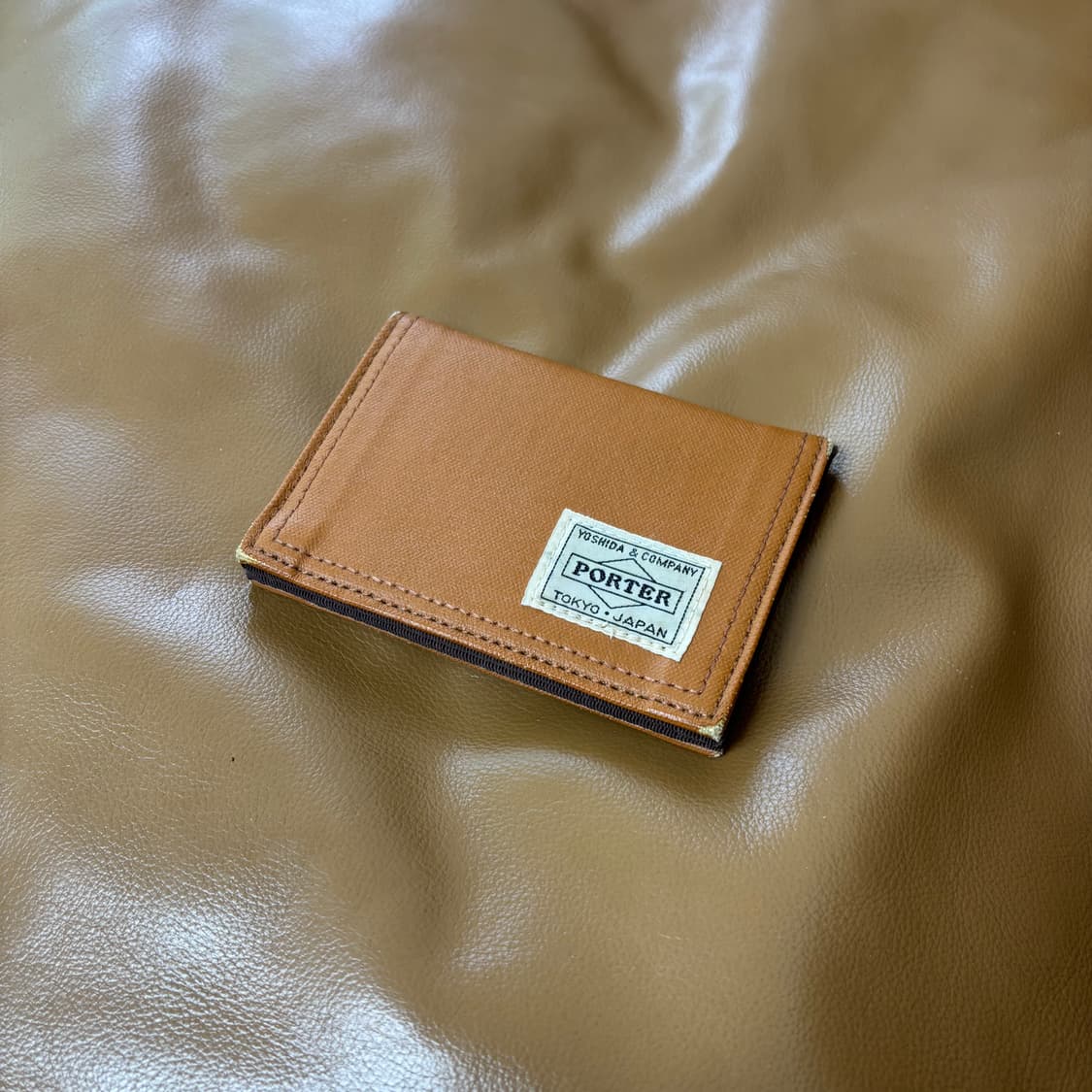 PORTER 포터 덕 카드 케이스 지갑 월렛 카멜 상품이미지1