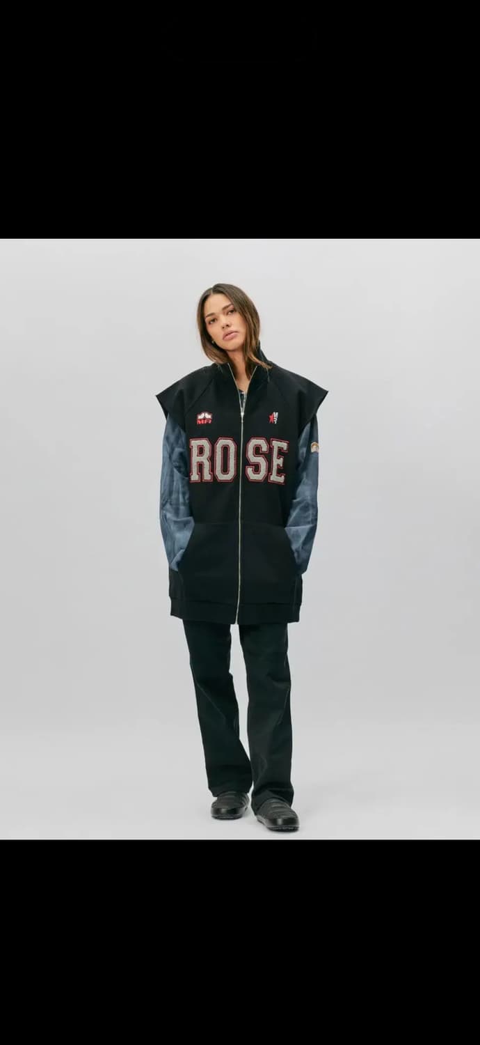 마틴로즈 집업 니트 하이넥 베스트 블랙 XL 상품이미지2