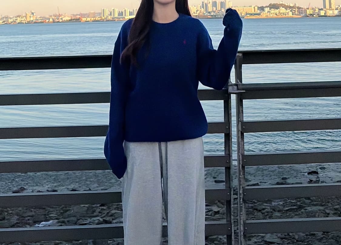 폴로 랄프로렌 레드 포니 블루 니트(xl) 상품이미지1