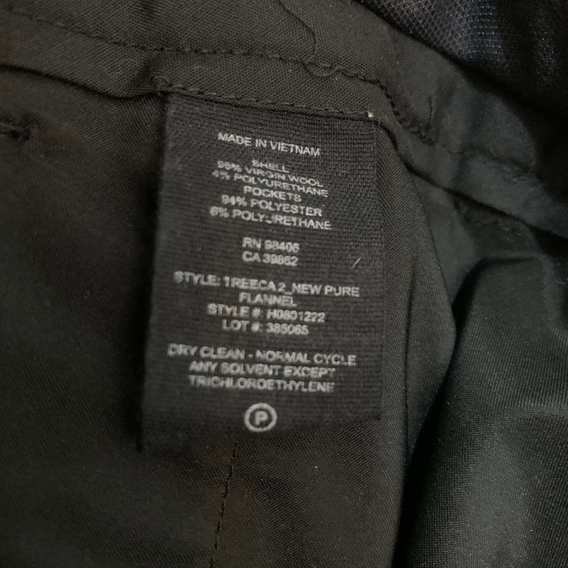 2 THEORY 띠어리 뉴퓨어 플란넬 스판 블랙 슬랙스 팬츠 상품이미지5