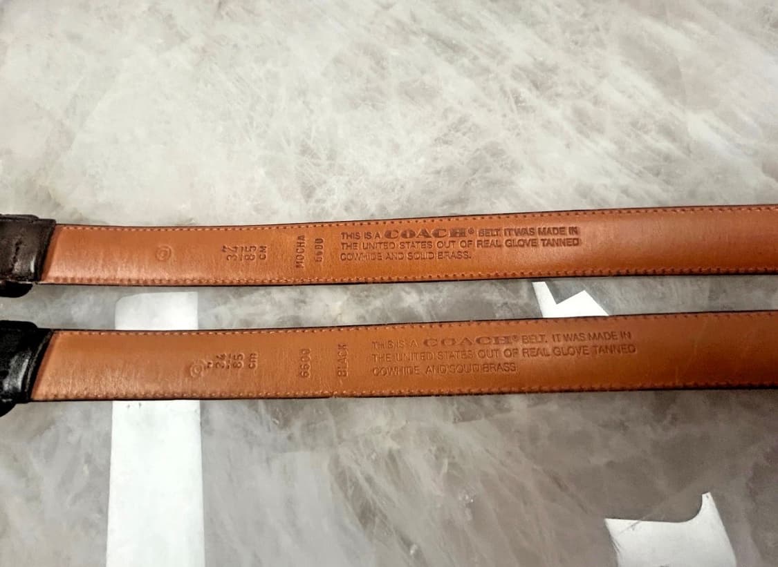 90s 코치 레더 벨트 모델 6600 (Mocha / Black Set) 상품이미지6