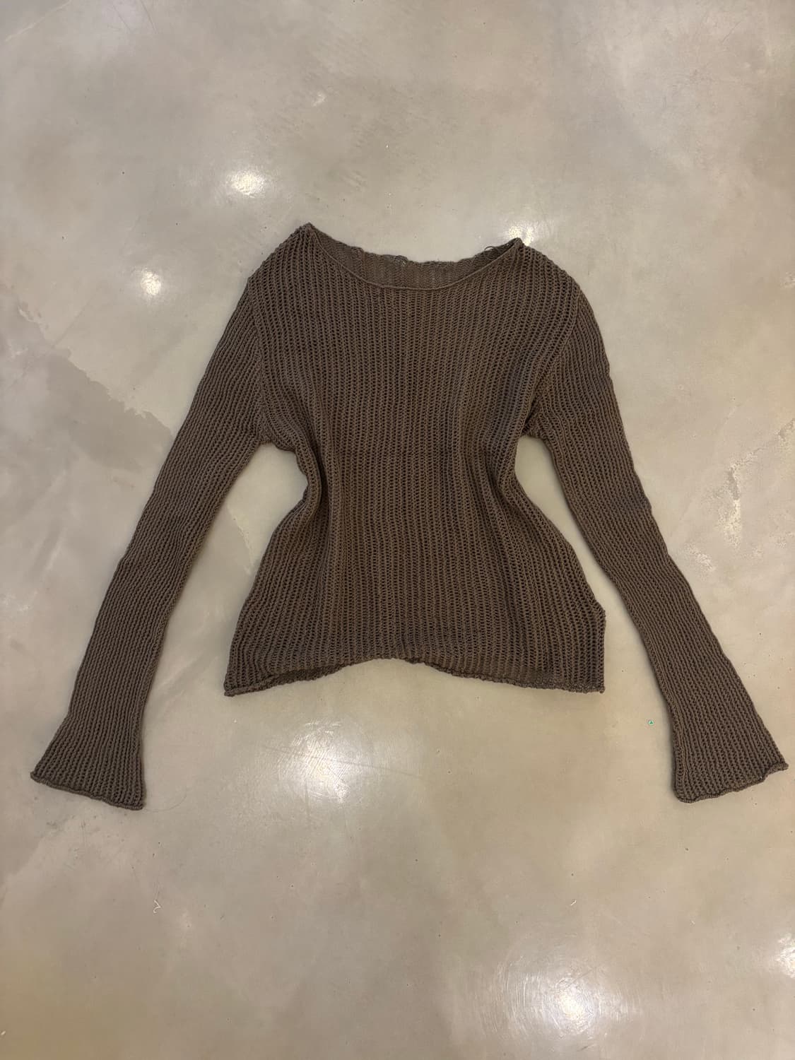 빈티지 카키 니트 상품이미지1