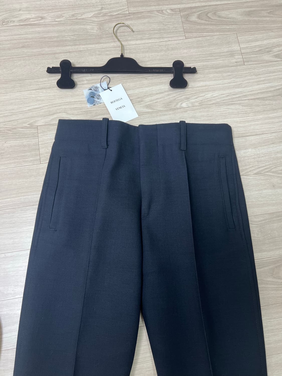 보테가 베네타 / 네이비 울코튼 이중지 크롭 팬츠 / 48 상품이미지3