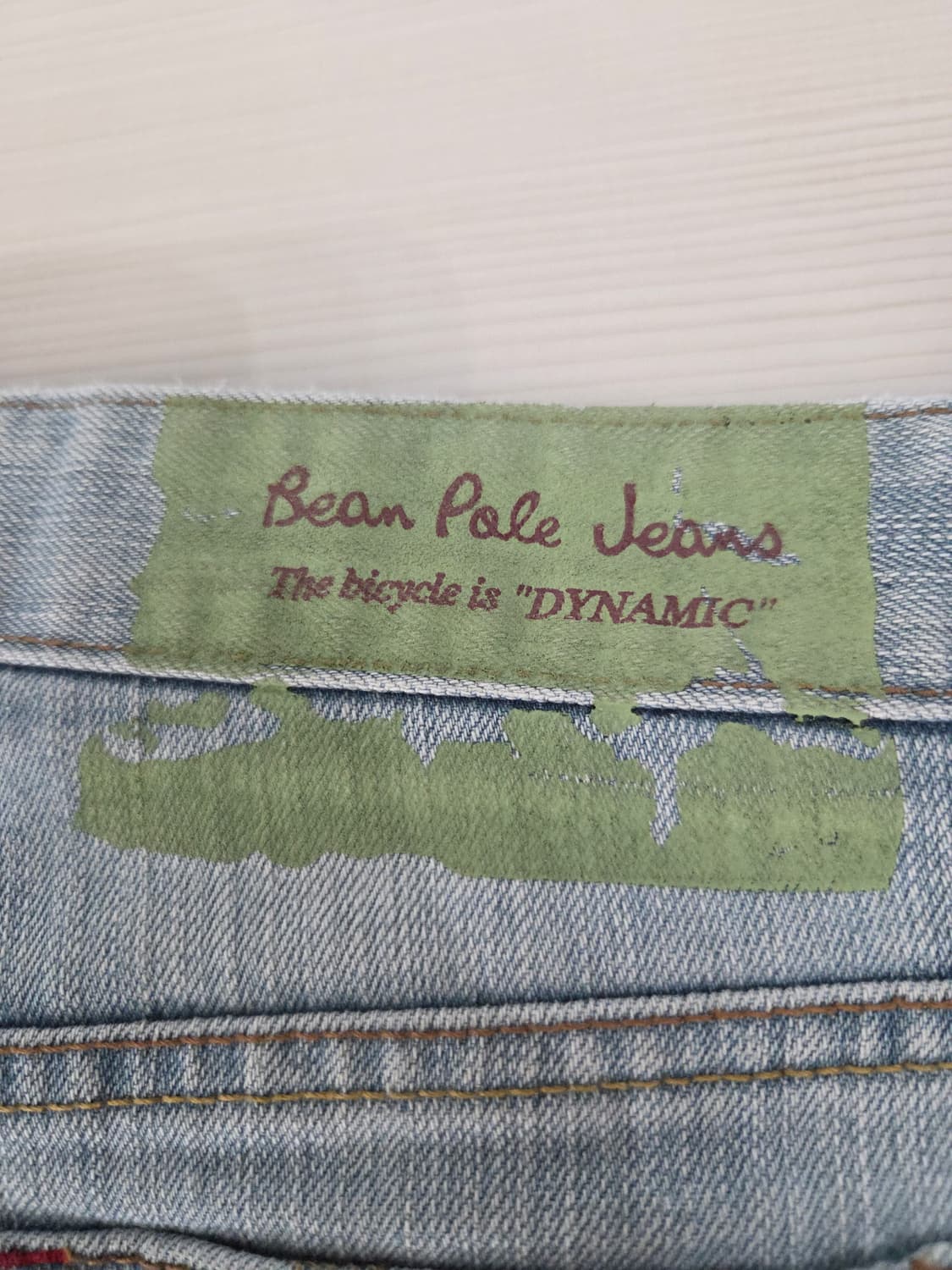 빈폴진 뒷트임 체크 포인트 데님 스커트 상품이미지4