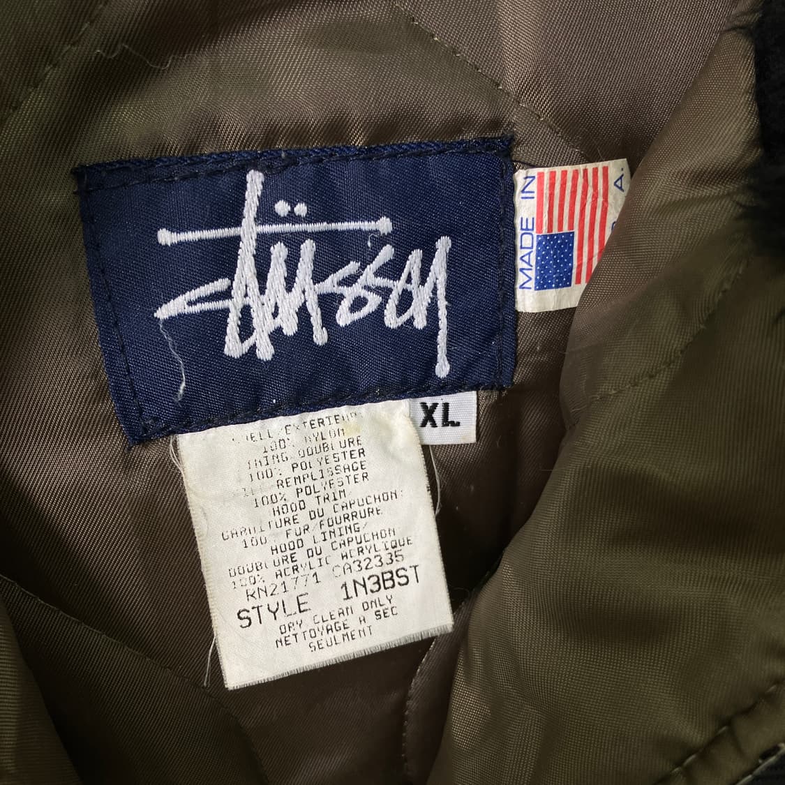 스투시 아이보리 N-3B 패딩 파카 XL 상품이미지3