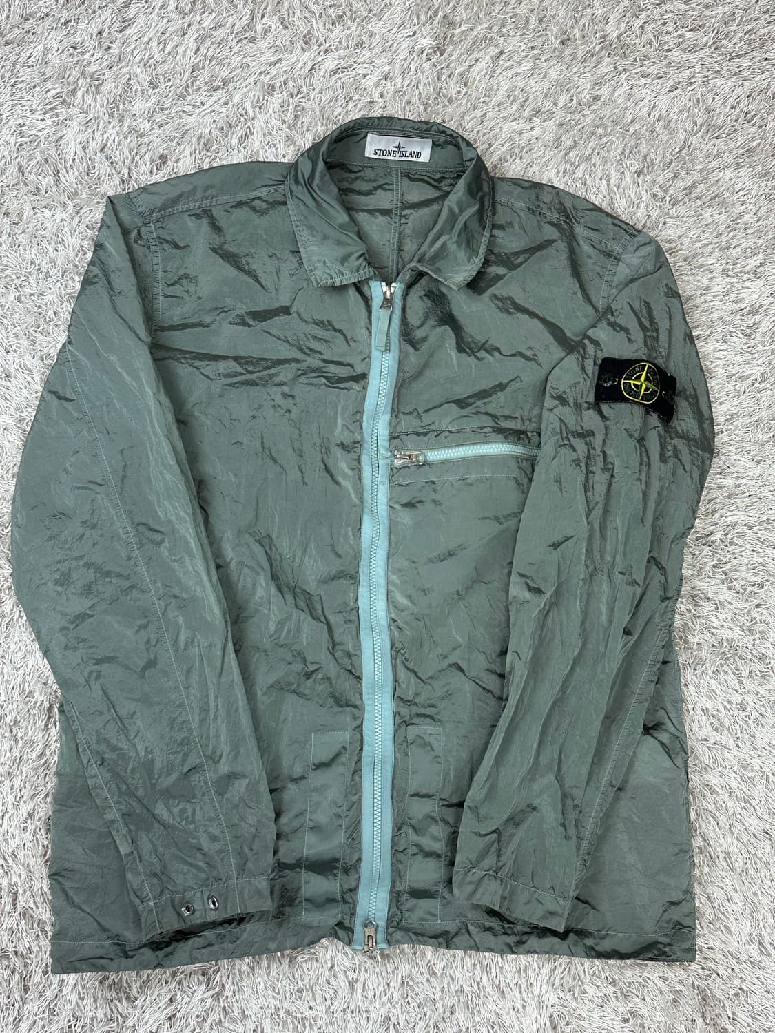 [XL] 백화점판 정품 스톤아일랜드 23SS 나일론 메탈 오버셔츠 상품이미지2