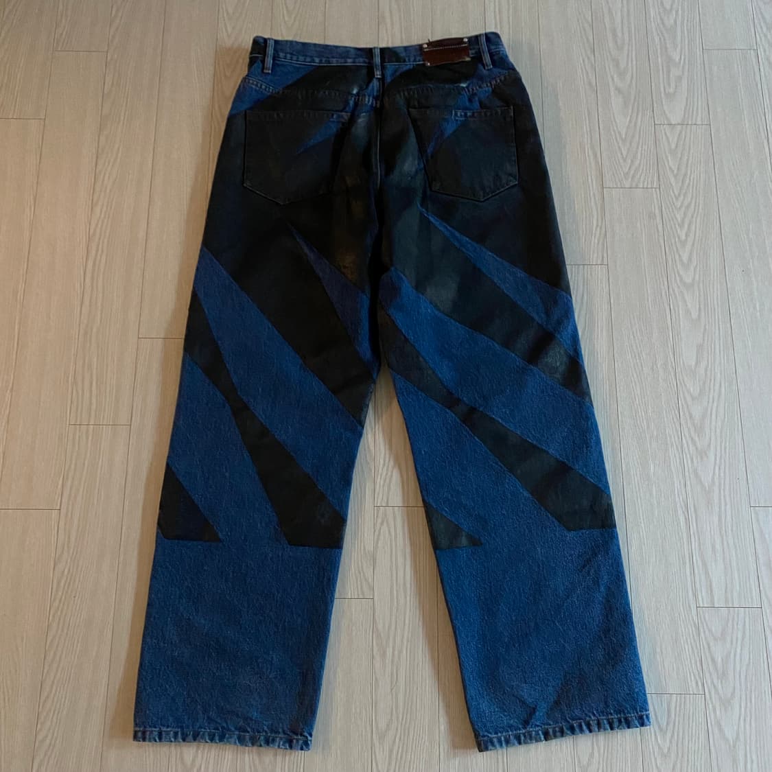 [34] 드리스 반 노튼 pine 데님 사선 페인팅 상품이미지2