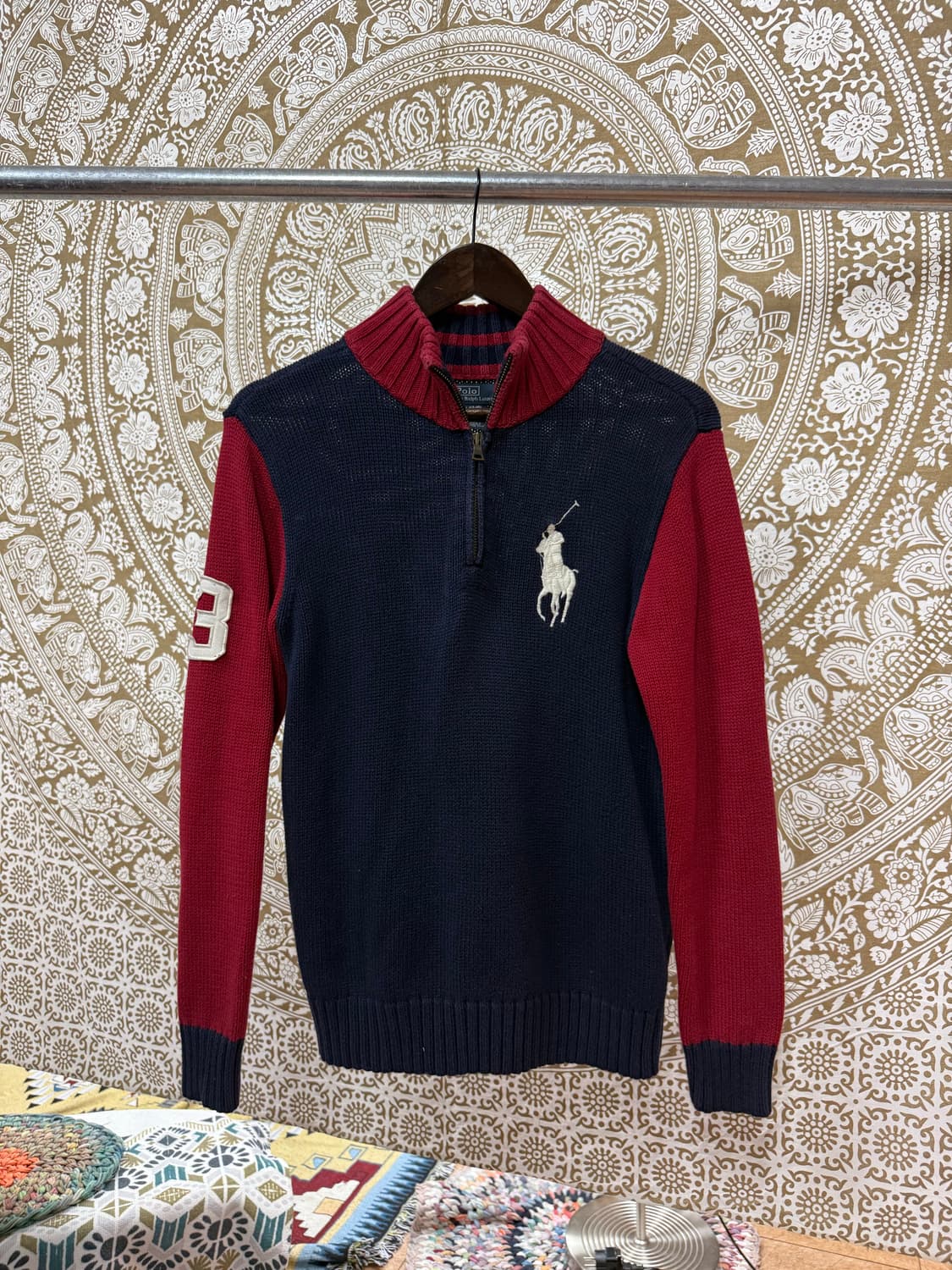 폴로 랄프로렌 빅포니 반집업 니트  상품이미지2