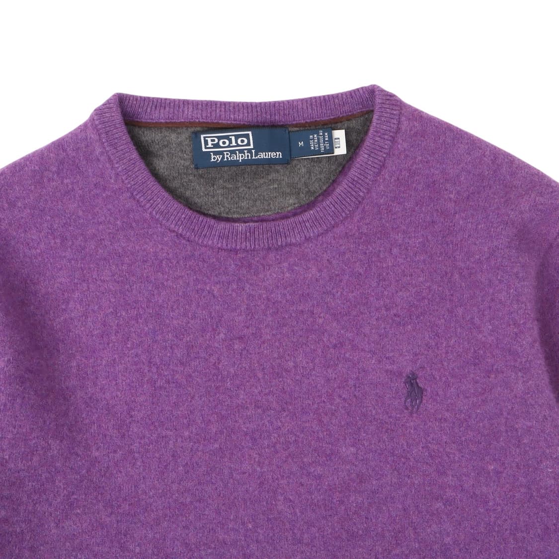 폴로 랄프로렌 신형 QR 퍼플 울 라운드 니트 상품이미지2