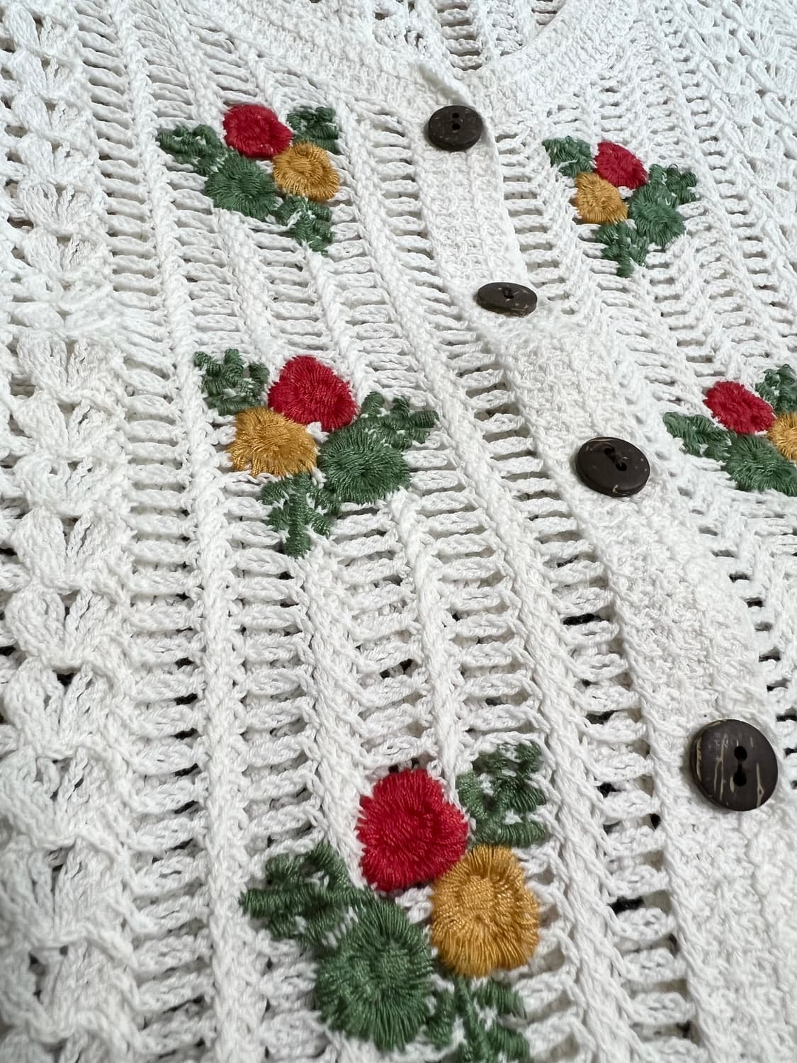 여름 꽃화이트 니트조끼&코듀로이 브라운 치마 세트 상품이미지2