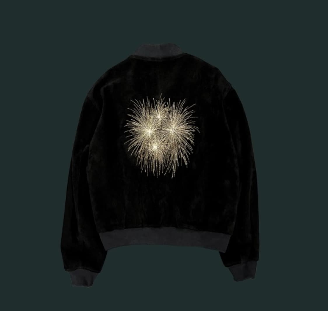 [1] 언더마이카 불꽃 자켓 (파이어웍스 자켓) 블랙 스웨이드 팝니다 상품이미지1