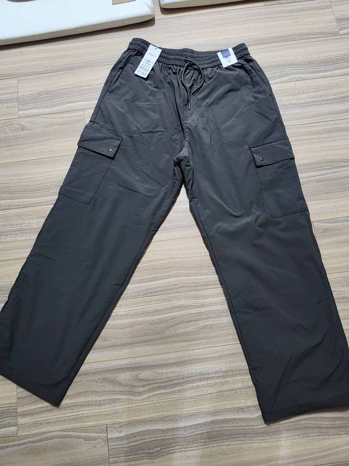 폴햄본딩기모카고밴딩팬츠바지다크카키32 상품이미지1