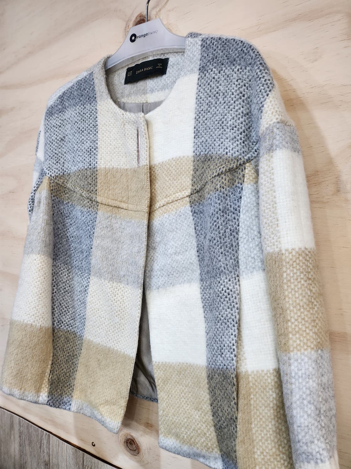 136) 자라 ZARA 체크 숏 자켓 상품이미지3