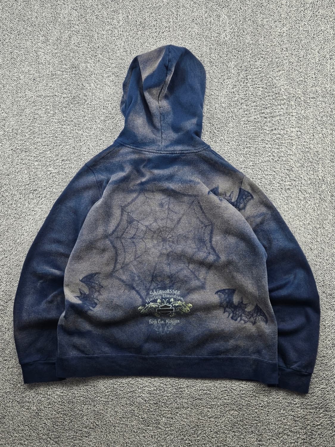 할리데이비슨 다잉워시드 커스텀 스웻 후드집업 (2XL) / 11457 상품이미지5