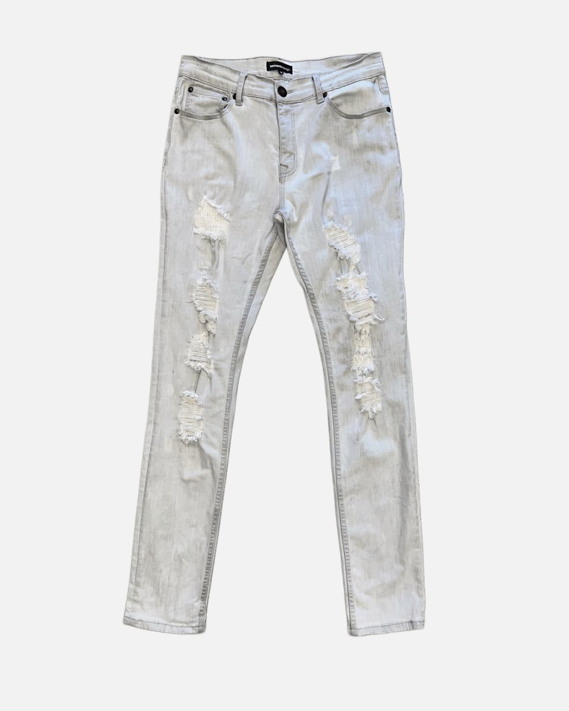 light grey distressed jean 상품이미지2