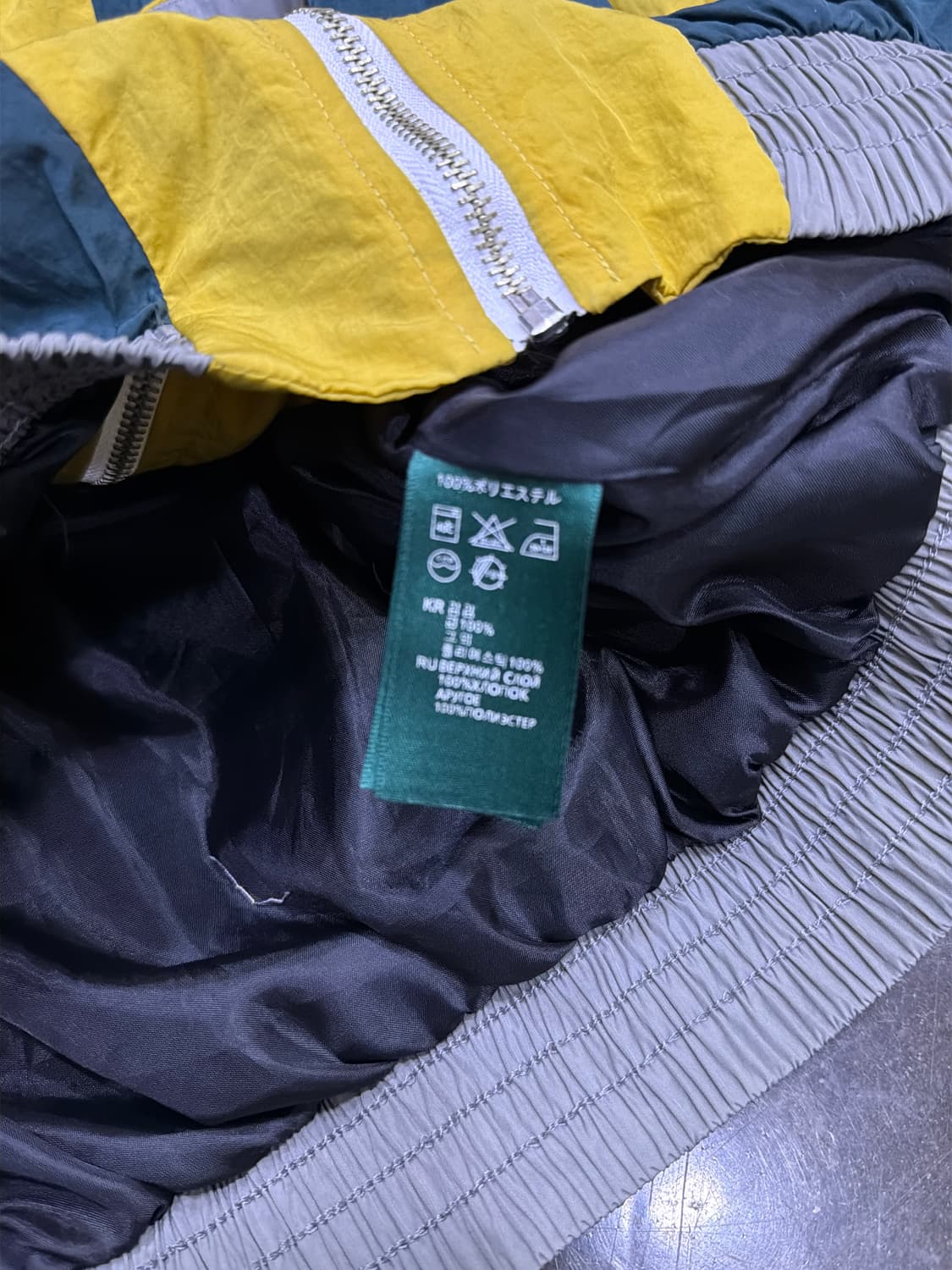 원스어게인 레트로 컬러 배색 바람막이 봄버 점퍼 L 상품이미지8