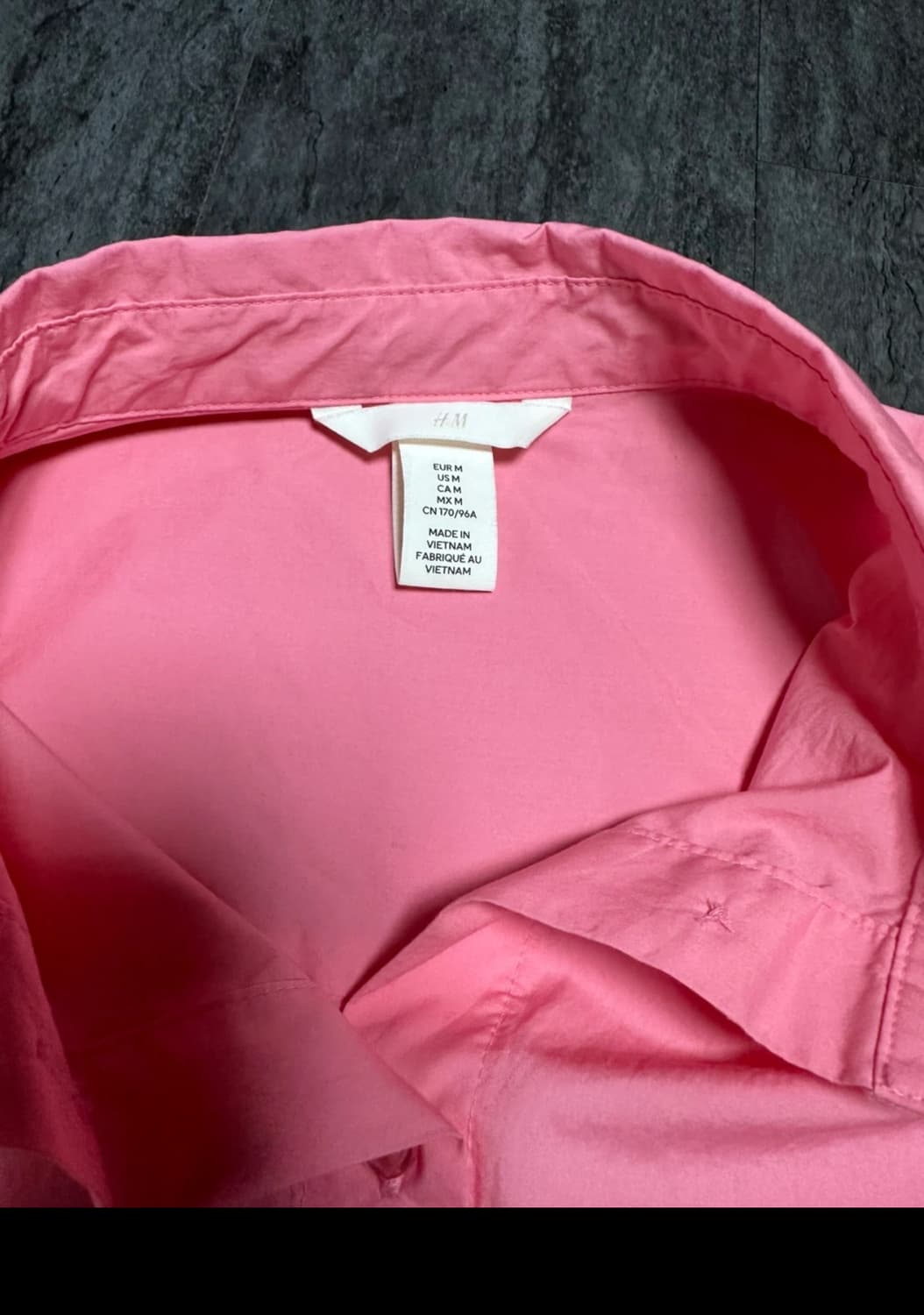 H&M 핑크 오버핏 셔츠(m) 상품이미지2