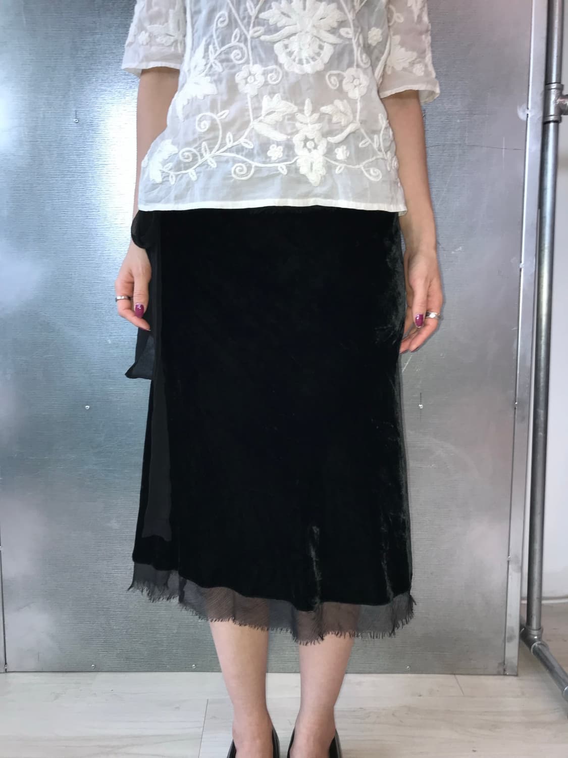 ✷ Velvet Black Skirt 상품이미지3