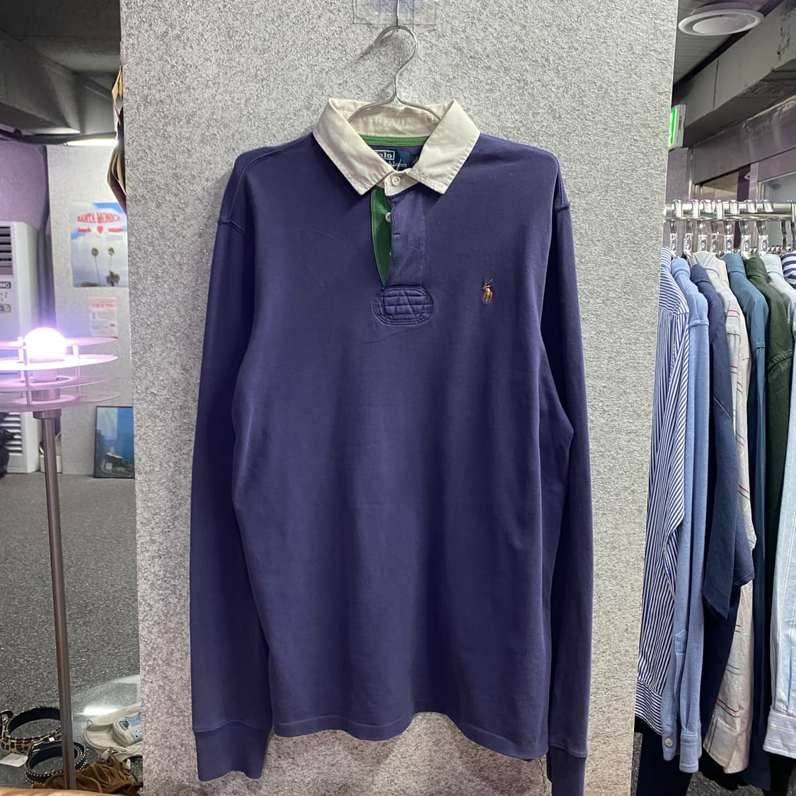 폴로랄프로렌 포니로고 바이올렛 럭비티셔츠 B3993 상품이미지2