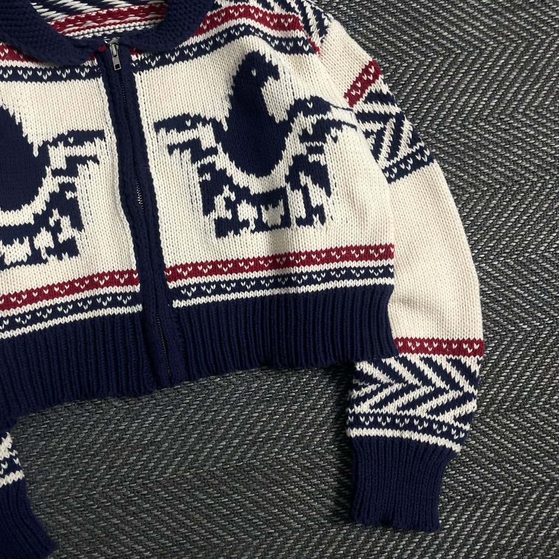 빈티지 우먼스 크롭 코위찬 자켓o 3514 상품이미지2