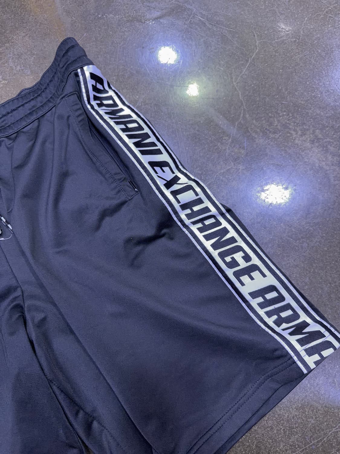 아르마니 익스체인지 사이드 테이프 로고 쇼츠 블랙 L 상품이미지5