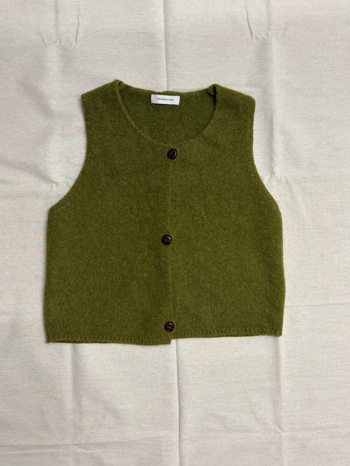 빈티지 올리브 니트 베스트  상품이미지1
