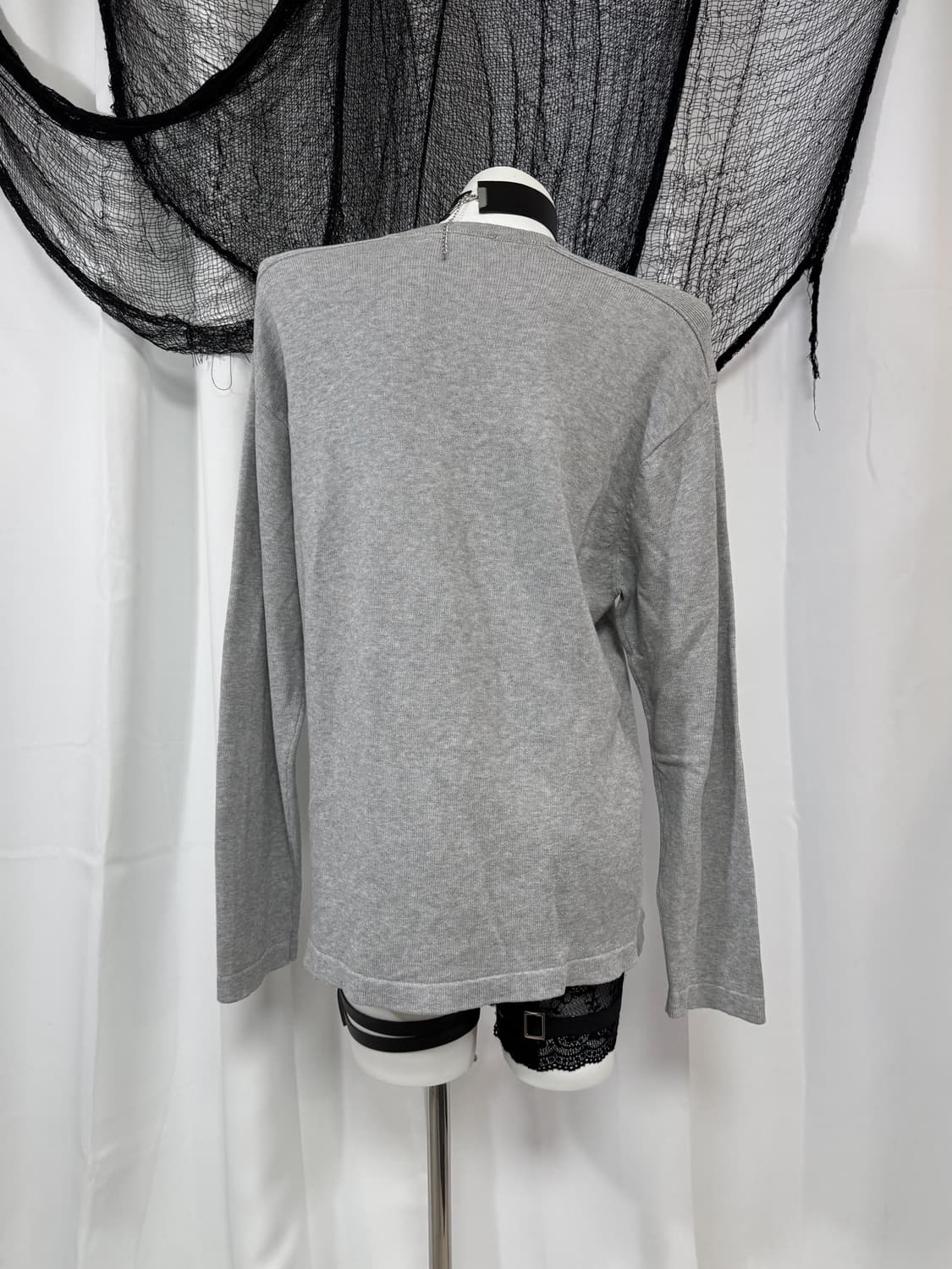 gray lettering knit 상품이미지4