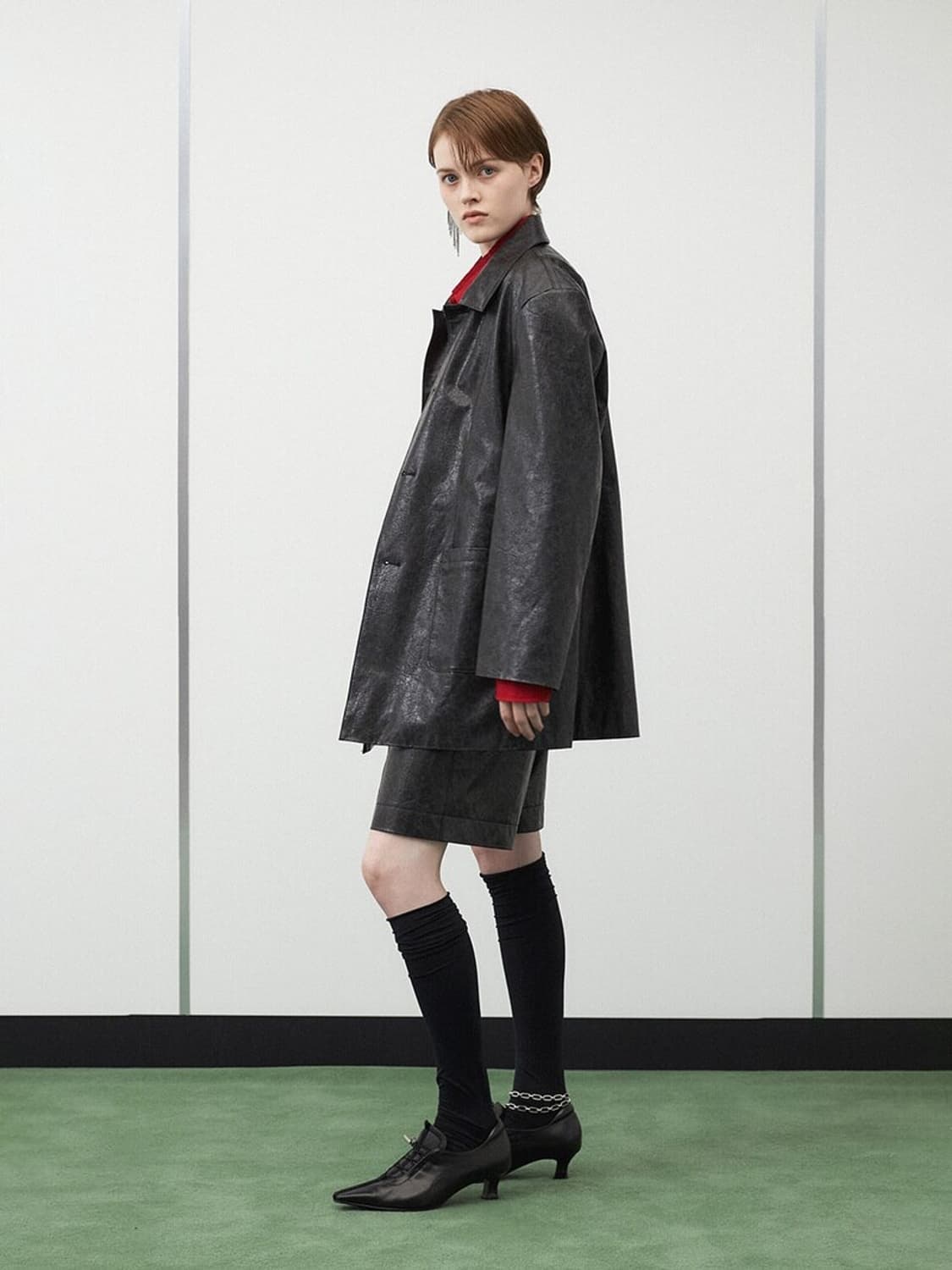 더일마 그레타 빈티지 에코 가죽 자켓 상품이미지2