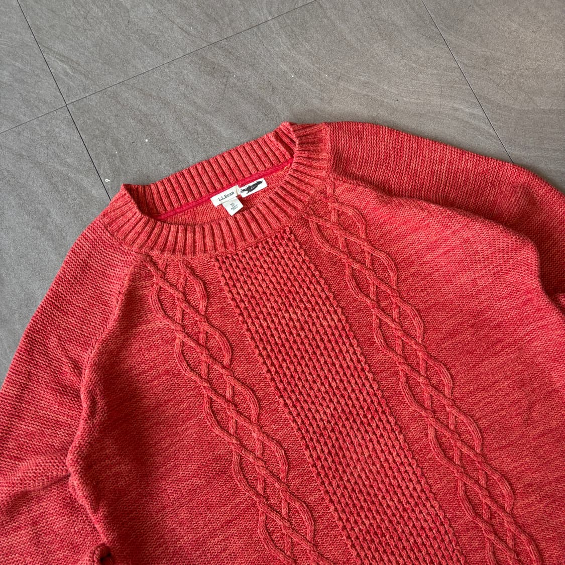 L.L.bean 정품 엘엘빈 핑크 해비 코튼 니트 상품이미지2