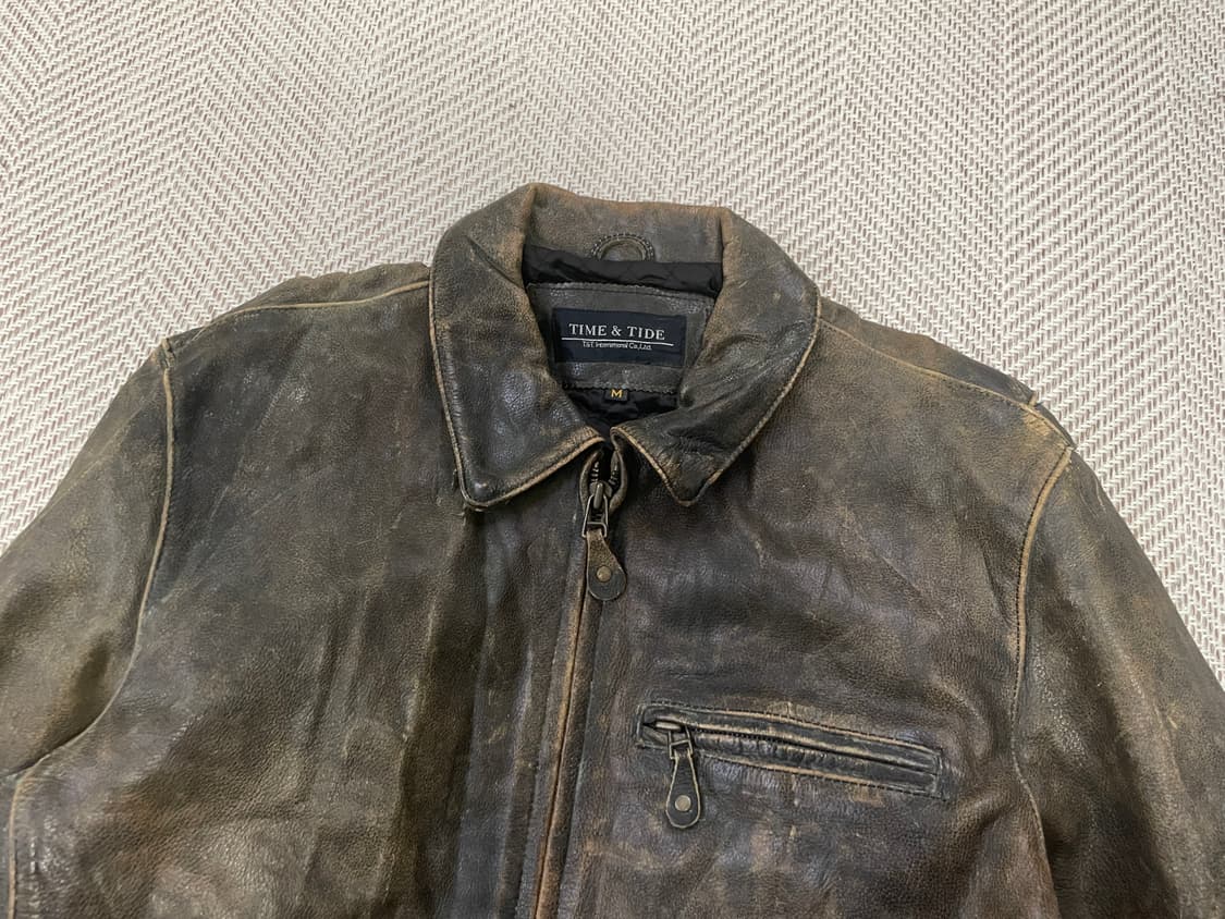 타임 앤 타이드 카우하이드 레더 자켓 J03586 상품이미지3