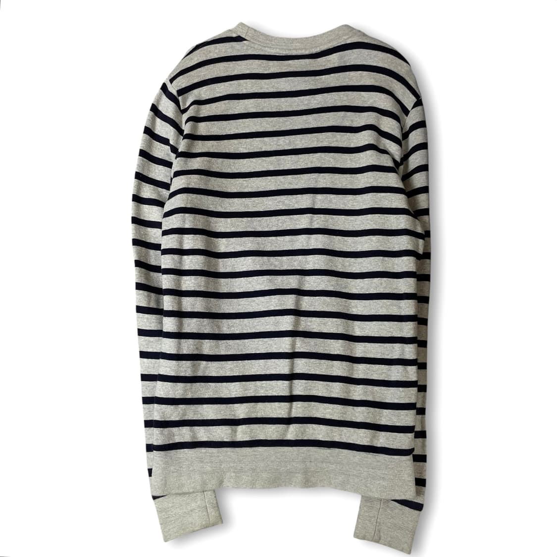 라코스테 패치로고 그레이 네이비 단가라 맨투맨 3 상품이미지2