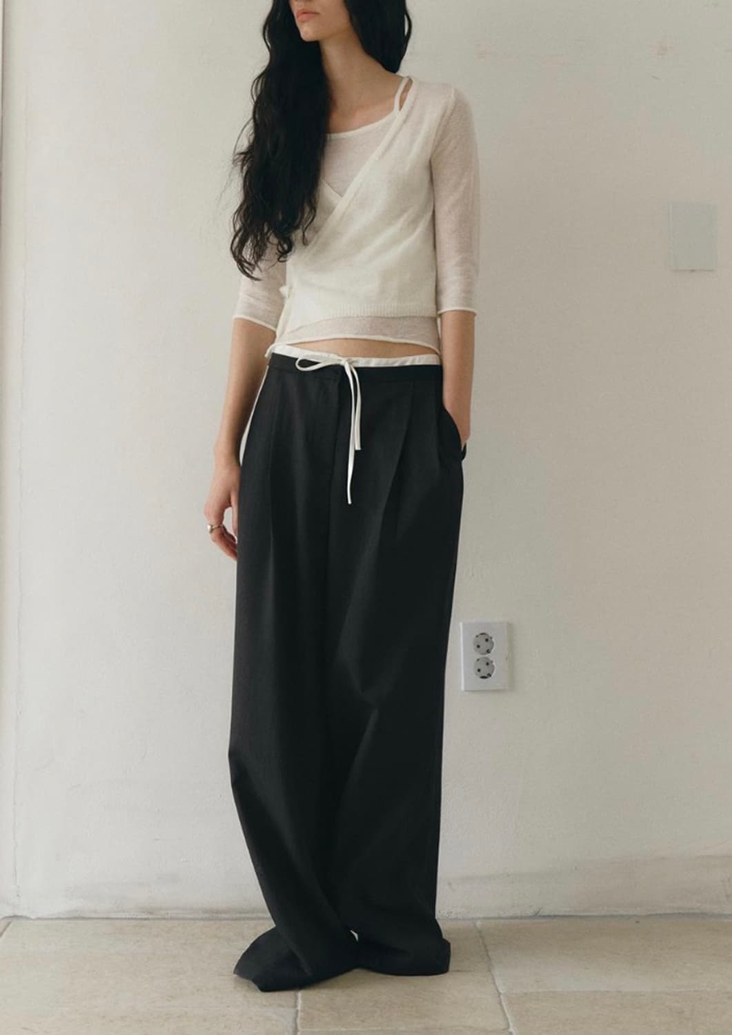 low tide / CRINKLE DOUBLE WAIST PANTS /m 상품이미지2
