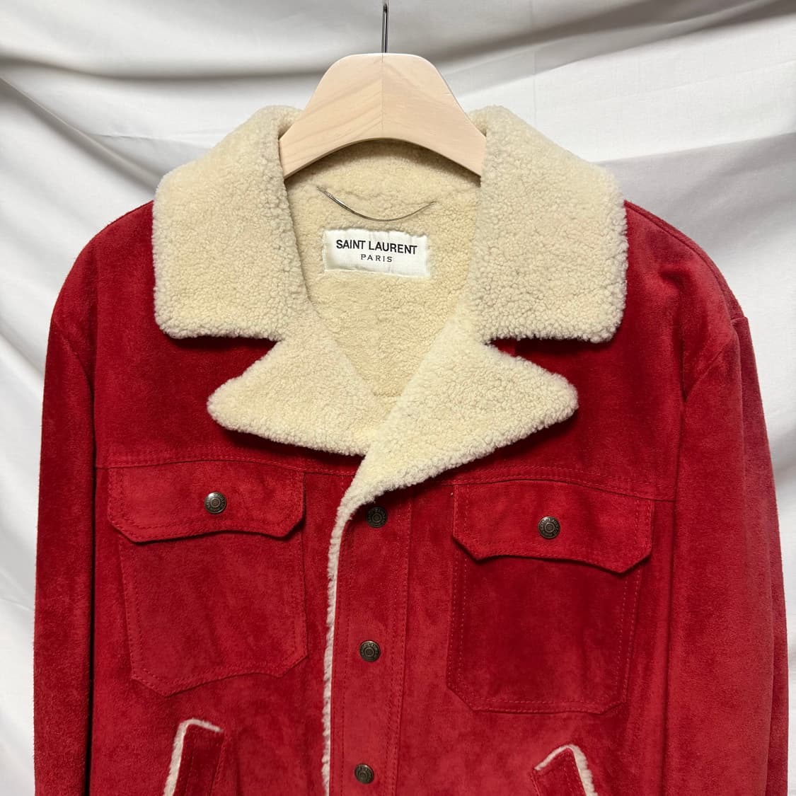 [S+급/52] 생로랑 스웨이드 데님 셰르파 자켓 상품이미지2