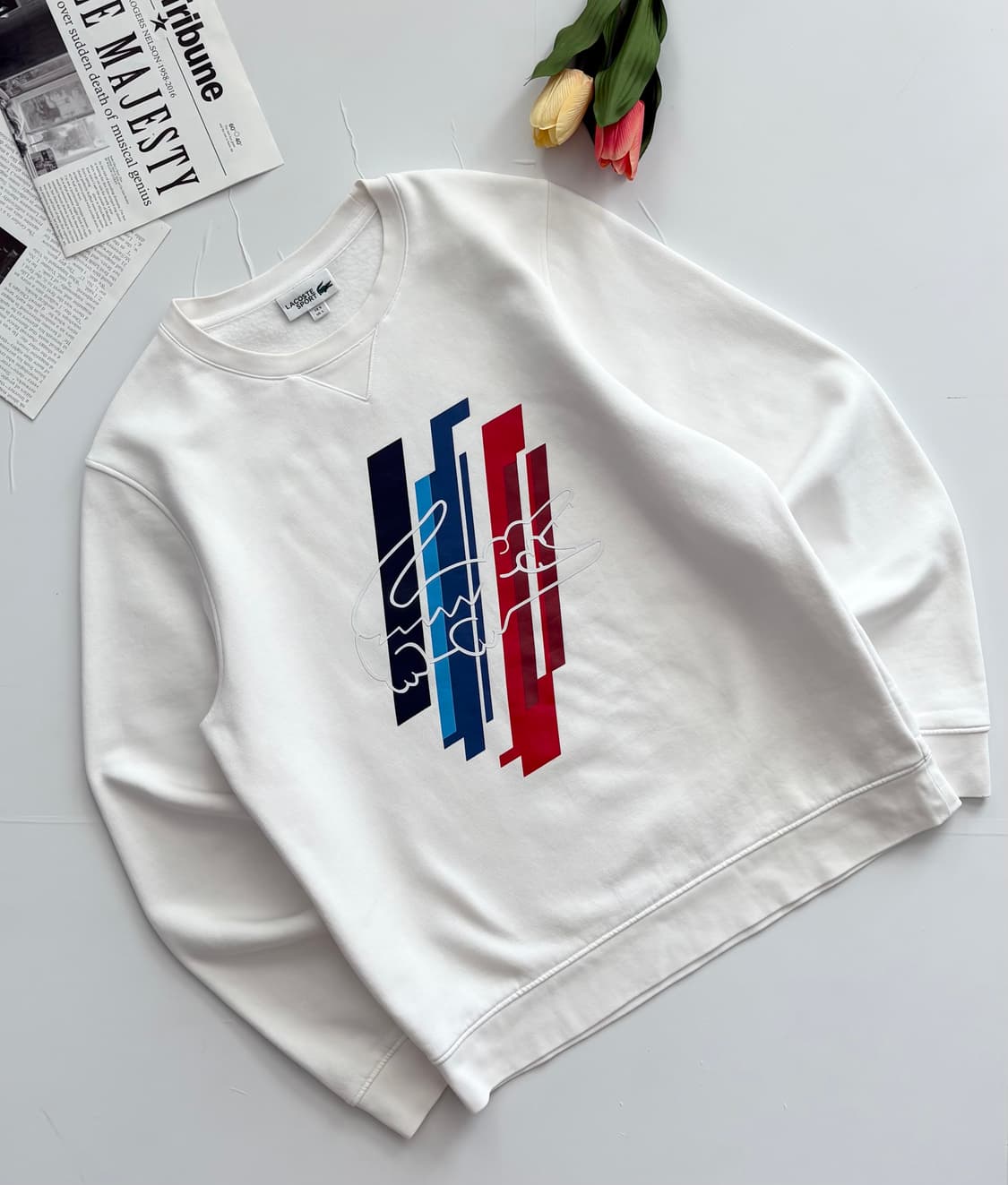 라코스테 트리컬러 컬렉션 맨투맨  상품이미지1