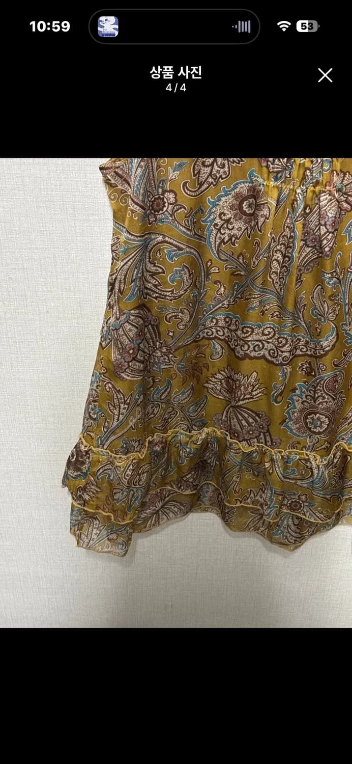 빈티지 히피 페이즐리 슬리브리스 상품이미지4