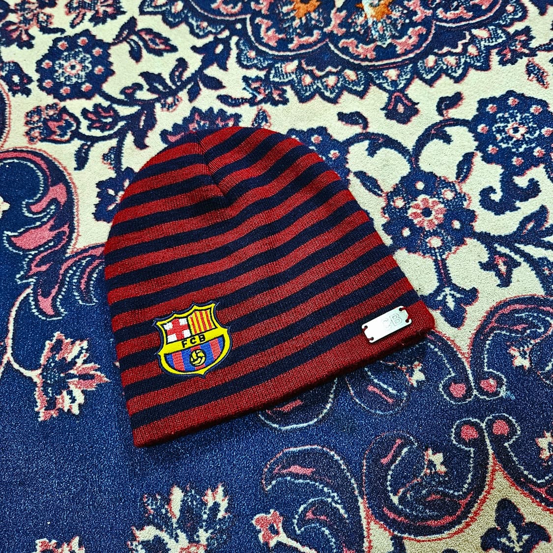 바로셀로나 스트라이프 엠블럼 비니 Free 상품이미지1